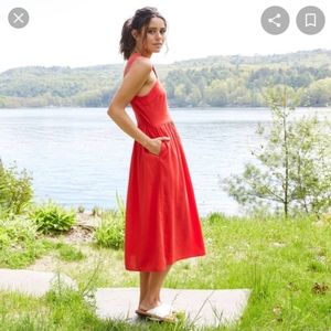 A New Day Red Linen Dress XS